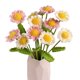 thumbnail image 5 of Flor de ganchillo con hojas, hecha a mano, hilo de tejer, decoración floral, centro de mesa para el hogar, oficina, regalo para el Día de la Madre, cumpleaños y Navidad., 5 of 8