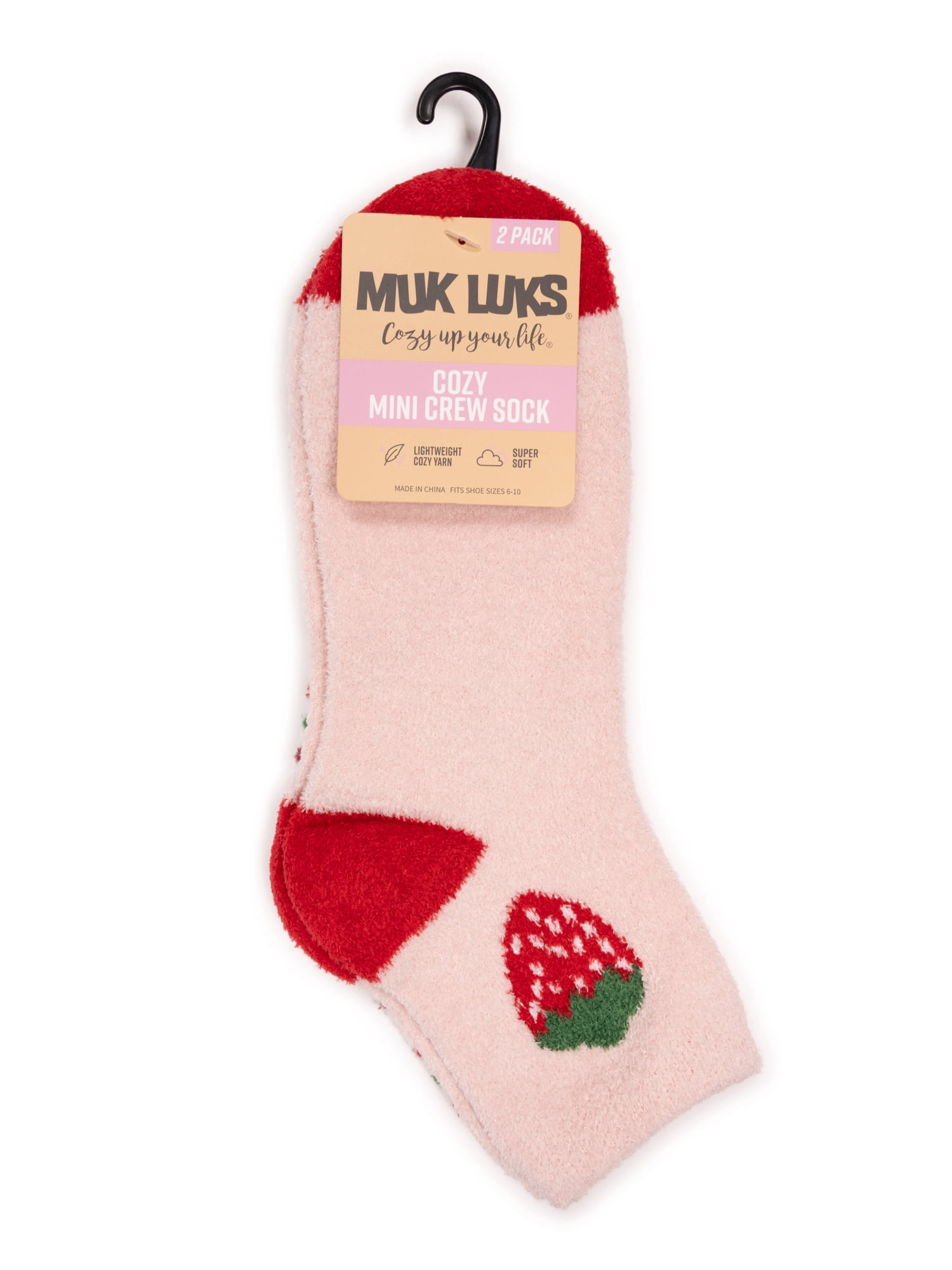 MUK LUKS Women's Cozy Novelty Socks, 2-Pack
