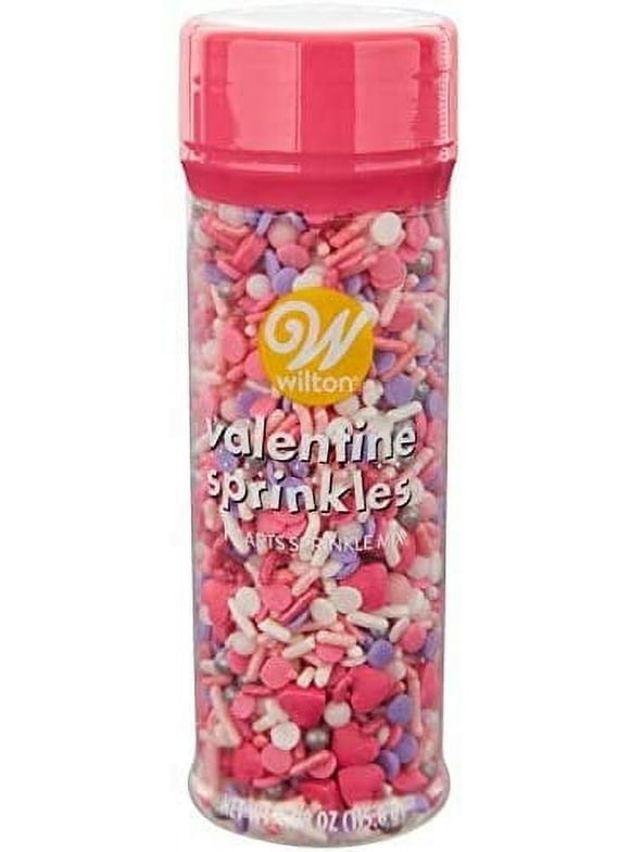 Wilton Valentine Pink and Purple Sprinkles Mix, 4.08 oz.