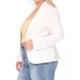 thumbnail image 3 of Women's Plus Size Casual Long Sleeve Fitted Solid Open Blazer Jacket, 3 of 5