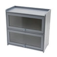 thumbnail image 3 of Kitchen Bamboo Storage Cabinet Pantry Sideboard w/Acrylic Door Corner Bread Box Countertop Storage Cabinet for Spice Seasoning Bottles Dish Bowl Food Storage Grey 2 Tiers, 3 of 41