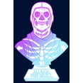 thumbnail image 2 of Men's Fortnite Skull Trooper All Hail Glow  Sweatshirt Navy Blue Medium, 2 of 4