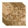 thumbnail image 1 of FASÄDE Traditional Style/Pattern 5 Decorative Vinyl 2ft x 2ft Lay in Ceiling Panel in Bermuda Bronze (5 Pack), 1 of 4