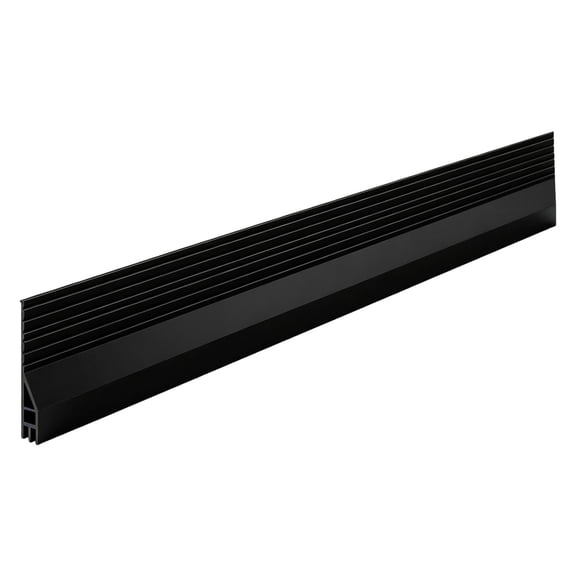 Self-Adhesive Silicone Door Bottom Weather Stripping Strip, Soundproof Wind Dust Insulation Door Gap Sealer For Wooden Glass Metal Doors(L,Black)