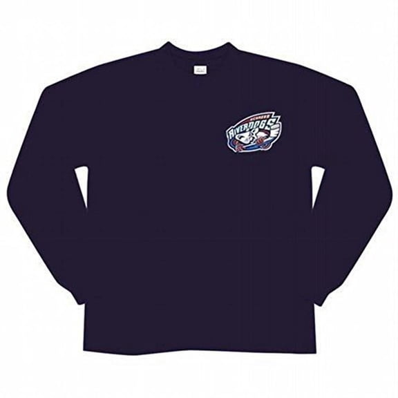 Richmond Riverdogs - Logo Navy Long Sleeve T-Shirt - 2X-Large