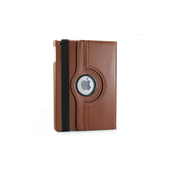 360 Degree Rotating PU Leather iPad 4 Case with Screen Protector Cover Multi-angle Stand Folio Cover with Smart Wake Up Sleep for Apple iPad 2/iPad 3/iPad 4(Brown)