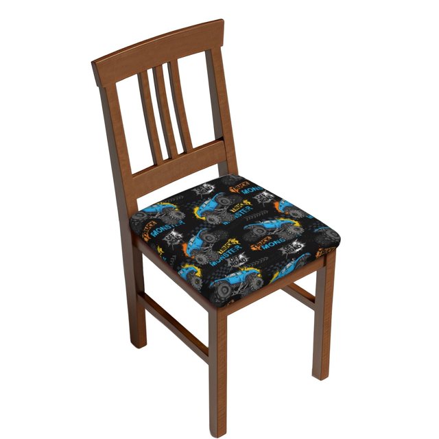 KLL Cool Off-Road Vehicle Pattern Seat Covers for Dining Room Chairs,Washable Chair Seat Chair Covers Seat Protector-Four Pieces