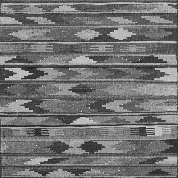 Ahgly Company Indoor Square Southwestern Gray Country Area Rugs, 3' Square