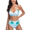 thumbnail image 1 of Split Bikini, Polyester Elastic Bikini Bathing Suit  For Beach, 1 of 5