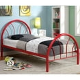 thumbnail image 5 of Furniture of America Miko Contemporary Metal Platform Bed, Full, Red, 5 of 5
