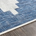 thumbnail image 3 of Eagean EAG-2355 6'7" Square Rug in Bright Blue/White/Navy/Pale Blue, 3 of 4