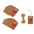 thumbnail image 2 of simhoa 100Pcs Christmas Tags Kraft Paper Tags Craft Tree Hanging Tags with for DIY Gifts, 2 of 8