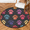 Multicolour 4, variant on CURLYOOT Round Rug 3ft Animal Paw Area Rug, Washable Circle Mat Non Slip Floor Carpet Mat, Black White Stripe Soft Indoor Rugs for Entryway Living Room Dining Room Bedroom