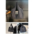 thumbnail image 3 of Guardurnaity Bolso tote plegable con llavero, de piel y tela, con detalles en oro cepillado. Minibolsos expandibles con llavero. Bolsas de mensajero y de hombro blanco, 3 of 6