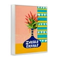 thumbnail image 4 of Inhale Exhale Flower Vase White Framed Giclee Art, design by Nabeela Rumi, 4 of 9