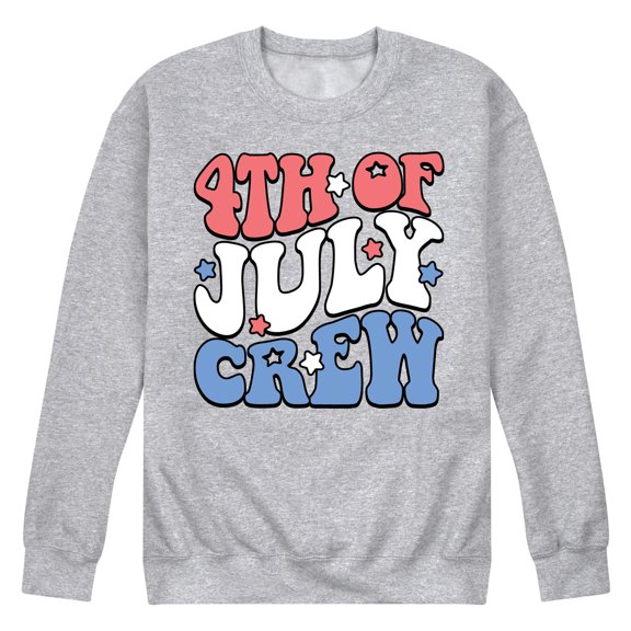 Instant Message - Fourth Of July Crew - Men's Crew Neck Fleece Pullover