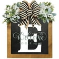 thumbnail image 1 of LCXmlly Wreath And Bow Personalized Front Door Wreath: Farmhouse Style Welcome Sign, 1 of 6