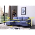 thumbnail image 4 of Nathaniel Home 73022-40BL Alexandra Alexandra Convertible Sectional, 80 x 30 x 33 in., 4 of 9