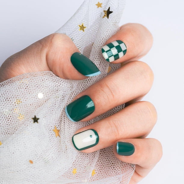 Set de uñas postizas medianas de moda para manicura instantánea, reutilizables #2 M