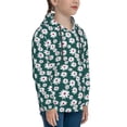 thumbnail image 3 of Pofeuu Daisies Flowers Print Kids Pullover Hoodies Warm Thick Hooded Sweatshirt with Packet for Boys Girls-X-Large, 3 of 6