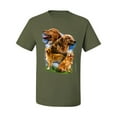 thumbnail image 2 of Wild Bobby, Golden Retriever Dog Portrait, Dog Lover, Men's Graphic Tees, Military Green, 2XL, 2 of 3