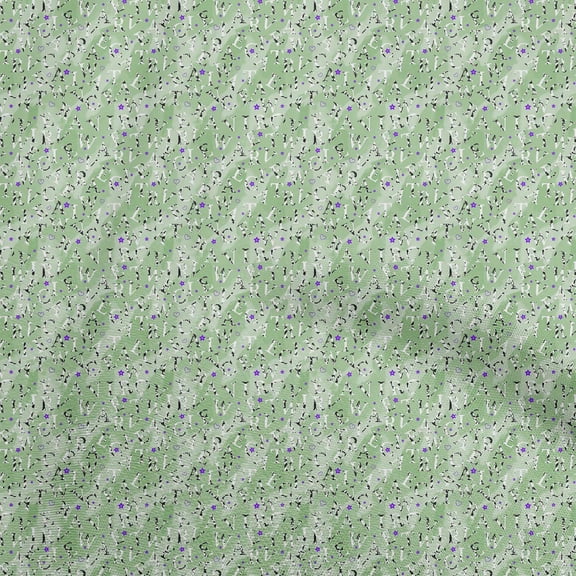oneOone Viscose Chiffon Light Green Fabric Text Sewing Craft Projects Fabric Prints By Yard 42 Inch Wide