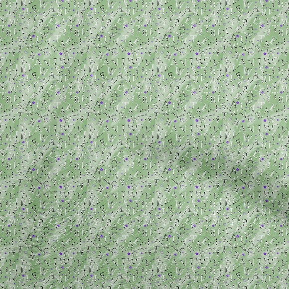 oneOone Georgette Viscose Light Green Fabric Text Sewing Craft Projects Fabric Prints By Yard 42 Inch Wide