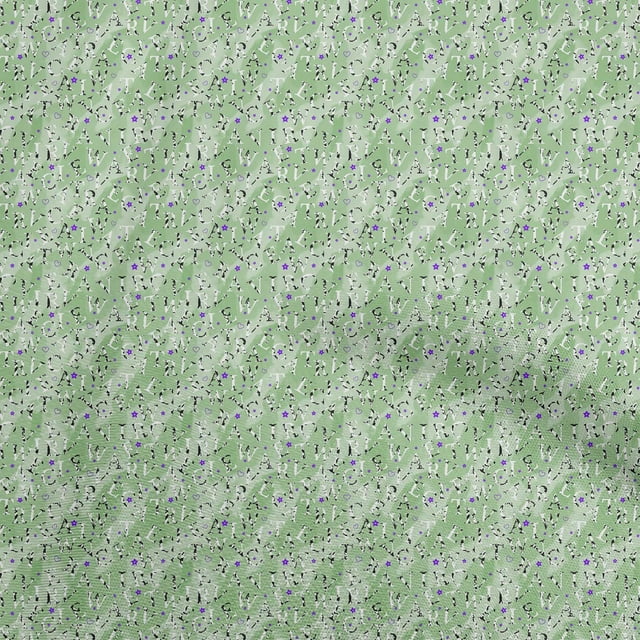 oneOone Georgette Viscose Light Green Fabric Text Sewing Craft Projects Fabric Prints By Yard 42 Inch Wide