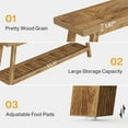 thumbnail image 5 of 71-Inch Farmhouse Console Table for Entyrway,2-Tier Sofa Table, 5 of 7