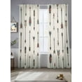 thumbnail image 3 of Feather Arrow Sheer Curtains for Living Room Bedroom, Indian Tradition Colorful Arches Beige Light Filtering Sheer Curtain Rod Pocket Voile Window Treaments Drapes, 52 x 84 Inches, 3 of 9