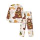 thumbnail image 1 of Balery Cute Bee Honey Jar Hive Bear Pijama para Hombre de Dos Piezas con Manga Larga, Conjunto de Dormir y Descanso Suave con Bolsillos-XX-Large, 1 of 7