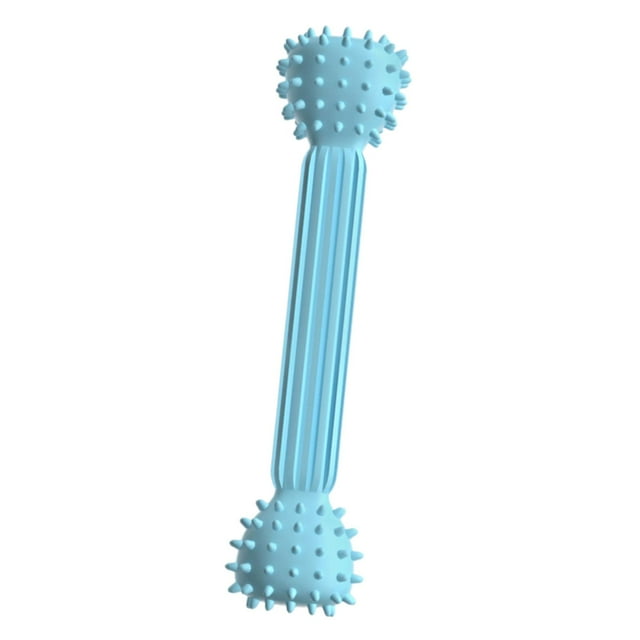 Juguete para perros, cepillo de dientes, palo de limpieza, juguete resistente a mordeduras para masticadores agresivos. azul