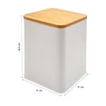 thumbnail image 2 of Canister Homecreations Metal Blanco con Tapa Bambú 1700ml, 2 of 4