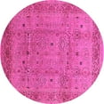 thumbnail image 1 of Ahgly Company Indoor Round Oriental Pink Industrial Area Rugs, 3' Round, 1 of 4