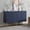 Blue, variant on SICOTAS Fluted Buffet Cabinet with Storage, Modern Credenza Storage Cabinet, Sideboard Buffet Cabinet with Fluted Doors & Metal Legs for Living Room Dining Room Blue