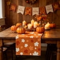 thumbnail image 5 of Maple Leaf Table Runner Fall Thanksgiving Dining Table Decor Water Resistant Washable Autumn Holiday Table Flag, 5 of 6