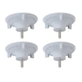 thumbnail image 1 of Strong Shower Replacement Feet, Thicken Deep Grooves Rubber Shower Chair Replacement Feet 4pcs  for Uneven Ground, 1 of 7