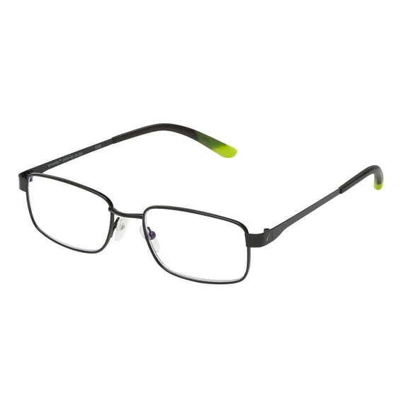 SAV Sportex Blue Light Reading Glasses, Stainless Steel Rectangle Sport Frame, AR4148, 1.50, Green