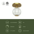 thumbnail image 3 of Alora Lighting FM321201NB Marni 4" Wide Led Semi-Flush Globe Ceiling Fixture - Brass, 3 of 7