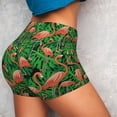 thumbnail image 2 of Sikiie Flamingo Print Workout Shorts Women Scrunch Butt Gym Shorts Seamless High Waist Tummy Control Yoga Biker Athletic Shorts, 2 of 5