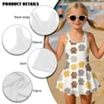 thumbnail image 4 of DISNIMO Dog Paw Print Girls Swimsuit One Piece Swim Dress Sleeveless U Neck Bathing Suit Skirted Quick Dry Swimwear for Summer Beach Vacation, 4 of 8