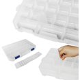 thumbnail image 5 of Large Plastic Tackle Box Storage Organizer Box 3700 with adjustable dividers 4 PACK tackle tray, 5 of 7