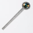 thumbnail image 2 of Peacock Book Mark: a Vintage Silver Lace-Edged Bookmark, a Gift for Readers and Book Lovers, 2 of 5