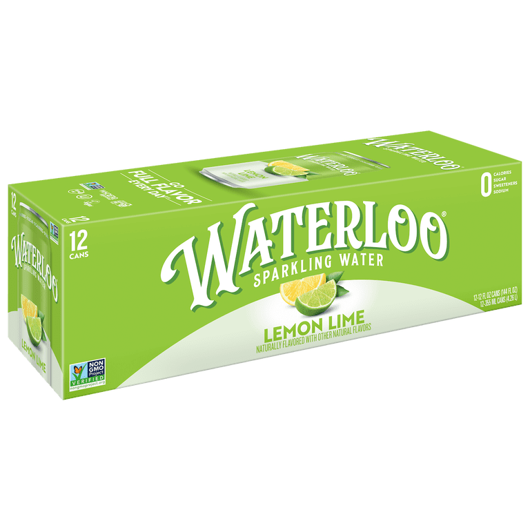 Waterloo Lemon-Lime Sparkling Water, 12 fl oz, 12 Pack photo 1