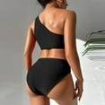 thumbnail image 5 of Sngxgn Womens Scoop Neck Cut Out Front High Cut Swimsuit(Black,L), 5 of 6