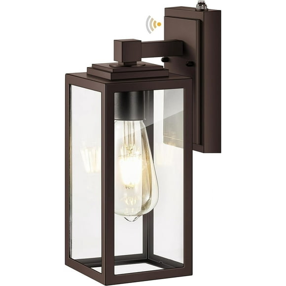 VIANIS Dusk to Dawn Porch Lights, Oil Rubbed Bronze Wall Lights Fixture Outside, Modern Outdoor Lanterns for Front Door, Aluminum Waterproof Anti-Rust ORB Sconce Wall Mount for Doorway, Patio