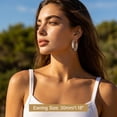 thumbnail image 5 of FindChic Hoop Earrings for Women Stainless Steel Rhombic Pattern Hoops Silver Hollow Tube Loop Earrings Birthday Christmas Jewelry Gifts Her Mom Wife Adults Ideas, 30mm, 5 of 9