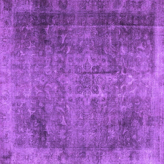 Ahgly Company Indoor Square Persian Purple Traditional Area Rugs, 3' Square