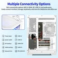 thumbnail image 4 of Qehi White Pc Desktop, Core I7, Rx580 8Gb, 16G Ram, 512Gb Nvme 3.0 Ssd, Rgb Lighting, Wifi6, 400W Power Supply, 4 of 6