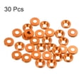 thumbnail image 3 of Unique Bargains Lot de 30 Rondelles de Comptoir M3 en Alliage d'Aluminium Anodisé, Orange, 3 of 4